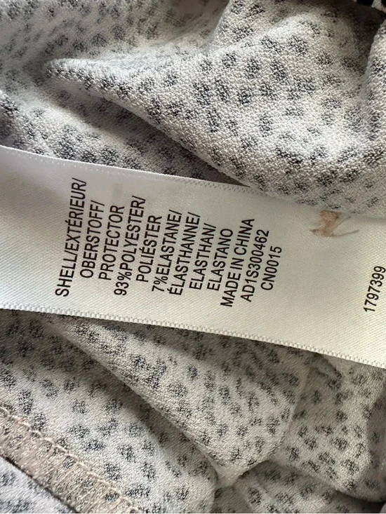 Adrianna Papell Black and Cream Printed Long Sleeve Scoop Neck top size L - Picture 8 of 9